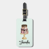 Beautiful Shiny Glam Party Cake Gepäckanhänger (Vorderseite vertikal)