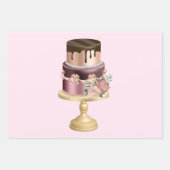 Beautiful Shiny Glam Party Cake Geschenkpapier Set (Vorderseite)