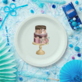 Beautiful Shiny Glam Party Cake Pappteller (Party)