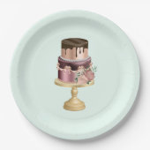 Beautiful Shiny Glam Party Cake Pappteller (Vorderseite)