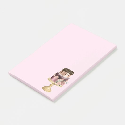 Beautiful Shiny Glam Party Cake Post-it Klebezettel (angewinkelt)