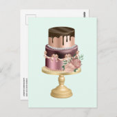 Beautiful Shiny Glam Party Cake Postkarte (Vorne/Hinten)