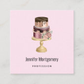 Beautiful Shiny Glam Party Cake Quadratische Visitenkarte (Vorderseite)