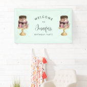 Beautiful Shiny Luxus Party Geburtstag Cake Banner (Insitu)