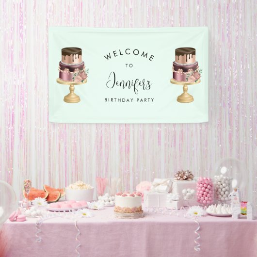 Beautiful Shiny Luxus Party Geburtstag Cake Banner (Party)