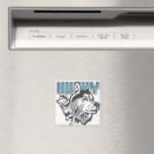 Beautiful Siberian Husky Magnet (In Situ (Geschirrspüler))