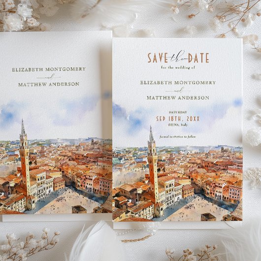 Beautiful Siena, Italien Rett-the-Date-Einladung Einladung
