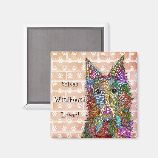 Beautiful Silken Windhound Lover Magnet (Vorderseite/Rückseite)