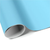 Beautiful Simple Baby Blue Satin Geschenkpapier (Rolleneckpunkt)