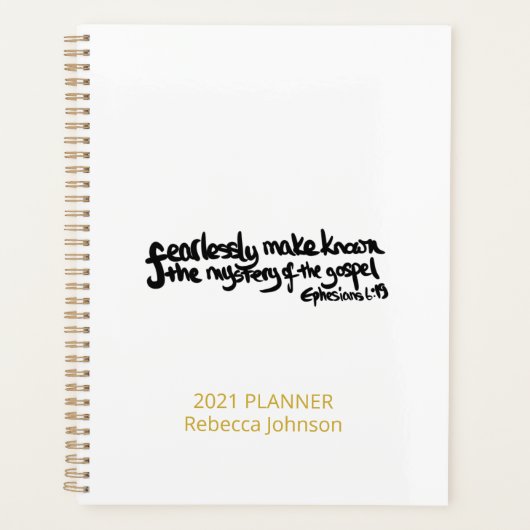 Beautiful Simple Personalisiert Christlich Planner Planer (Vorderseite)