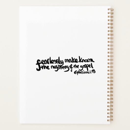 Beautiful Simple Personalisiert Christlich Planner Planer (Rückseite)