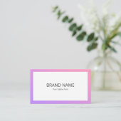 Beautiful Simple Pink Purple Gradient Square Frame Visitenkarte (Stehend Vorderseite)