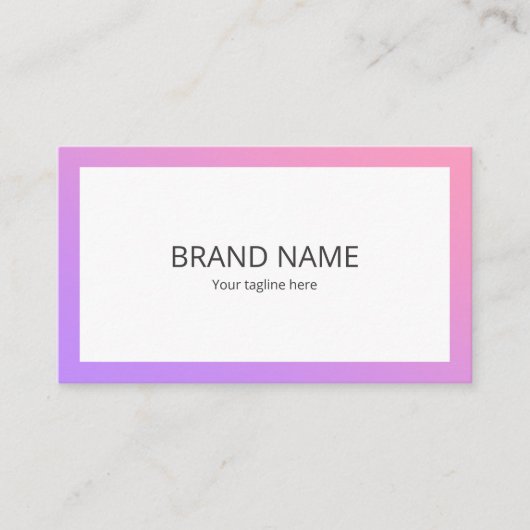 Beautiful Simple Pink Purple Gradient Square Frame Visitenkarte (Vorderseite)