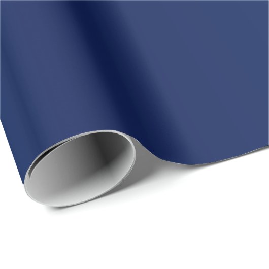 Beautiful Simple Sheen Navy Blue Satin Geschenkpapier (Rolleneckpunkt)