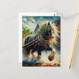 Beautiful Sinti und Roma Vanner Pulling Ein Kunst- Postkarte