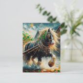 Beautiful Sinti und Roma Vanner Pulling Ein Kunst- Postkarte (Stehend Vorderseite)