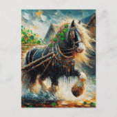 Beautiful Sinti und Roma Vanner Pulling Ein Kunst- Postkarte (Vorderseite)