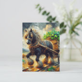 Beautiful Sinti und Roma Vanner Pulling Ein Kunst- Postkarte (Stehend Vorderseite)