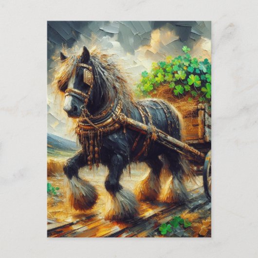 Beautiful Sinti und Roma Vanner Pulling Ein Kunst- Postkarte (Vorderseite)