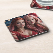 Beautiful Sisters Getränkeuntersetzer (Linke Seite)