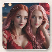 Beautiful Sisters Getränkeuntersetzer (Vorderseite)