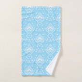 Beautiful sky blue and white floral pattern badhandtuch set (Handtuch)