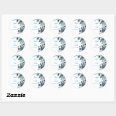 Beautiful Sky Blue Floral Wedding Stickers (Blatt)