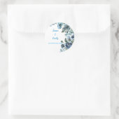 Beautiful Sky Blue Floral Wedding Stickers (Tasche)