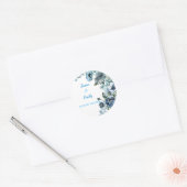 Beautiful Sky Blue Floral Wedding Stickers (Umschlag)