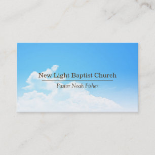 Beautiful Sky Christlich Pastor Christianity Card Visitenkarte