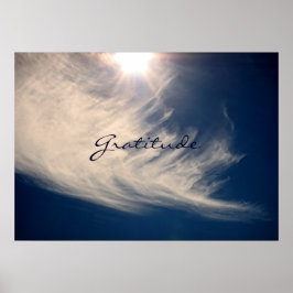 Beautiful Sky & Gratitude Inspiriere Custom Poster