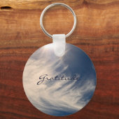 Beautiful Sky & Gratitude Inspiriere Custom Schlüsselanhänger (Vorderseite)