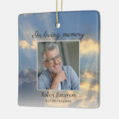 Beautiful Sky, In Loving Memory Memorial Photo Keramikornament (Links)