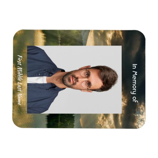 Beautiful Sky Sun Scripture Memorial Keepsake Magnet (Horizontal)