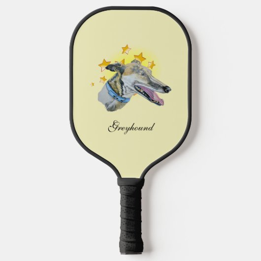 Beautiful Sleek Greyhound ist ein Star Pickleball Schläger (Vorderseite)