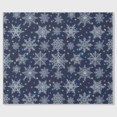 beautiful snow crystal pattern geschenkpapier (Flach)