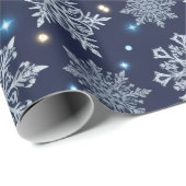 beautiful snow crystal pattern geschenkpapier (Rolleneckpunkt)