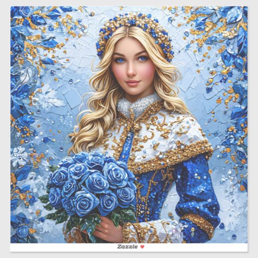 Beautiful Snow Maiden Aufkleber (Blatt)