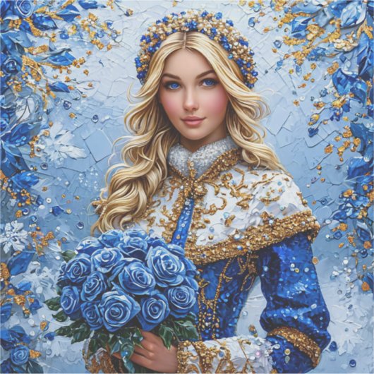 Beautiful Snow Maiden Aufkleber (Vorderseite)