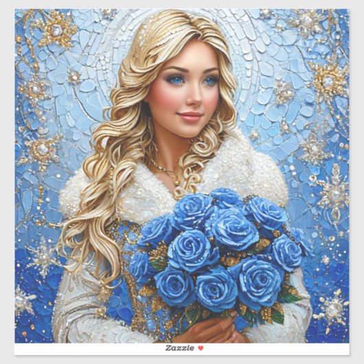 Beautiful Snow Maiden Aufkleber (Blatt)