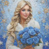 Beautiful Snow Maiden Aufkleber (Vorderseite)