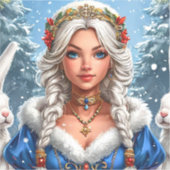 Beautiful Snow Maiden Aufkleber (Vorderseite)