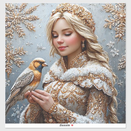 Beautiful Snow Maiden Aufkleber (Blatt)
