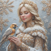 Beautiful Snow Maiden Aufkleber (Vorderseite)