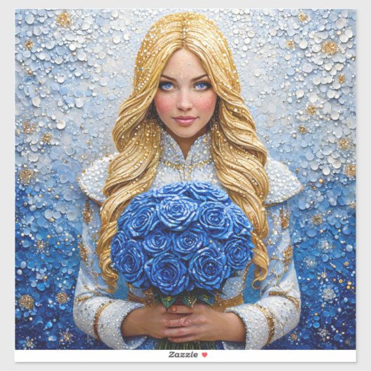 Beautiful Snow Maiden Aufkleber (Blatt)