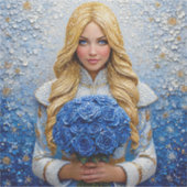 Beautiful Snow Maiden Aufkleber (Vorderseite)
