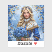 Beautiful Snow Maiden Aufkleber (Blatt)