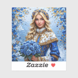 Beautiful Snow Maiden Aufkleber