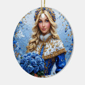 Beautiful Snow Maiden Keramik Ornament (Links)