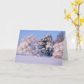 Beautiful Snow Scene Photo Karte (Gelbe Blume)